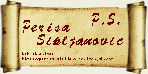 Periša Sipljanović vizit kartica